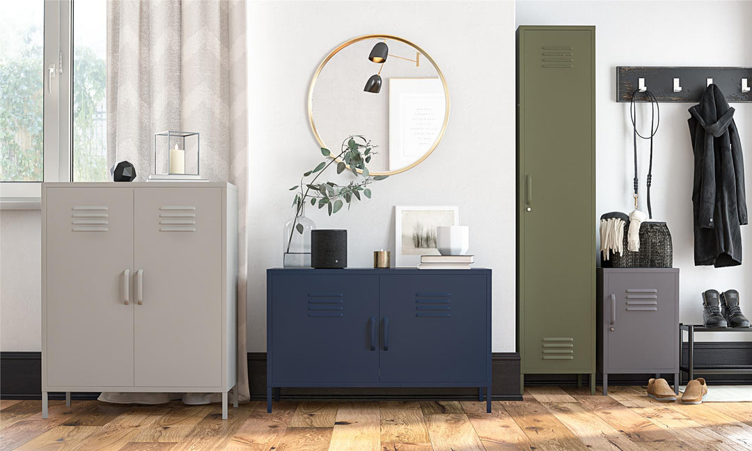Systembuild Evolution Shadwick Single Metal Locker Cabinet, Navy - Navy