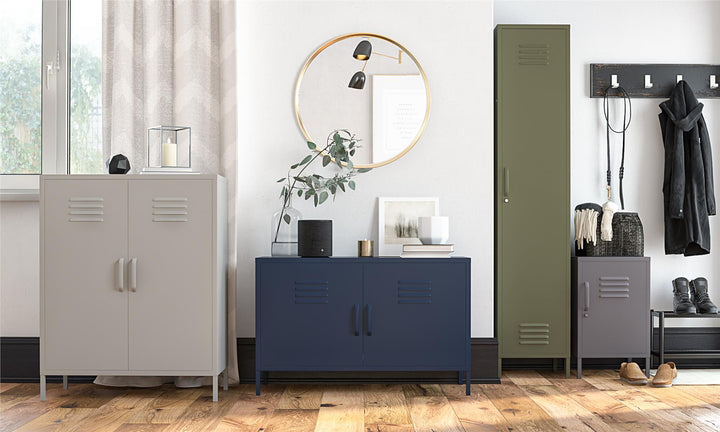 Systembuild Evolution Shadwick Single Metal Locker Cabinet, Navy - Navy