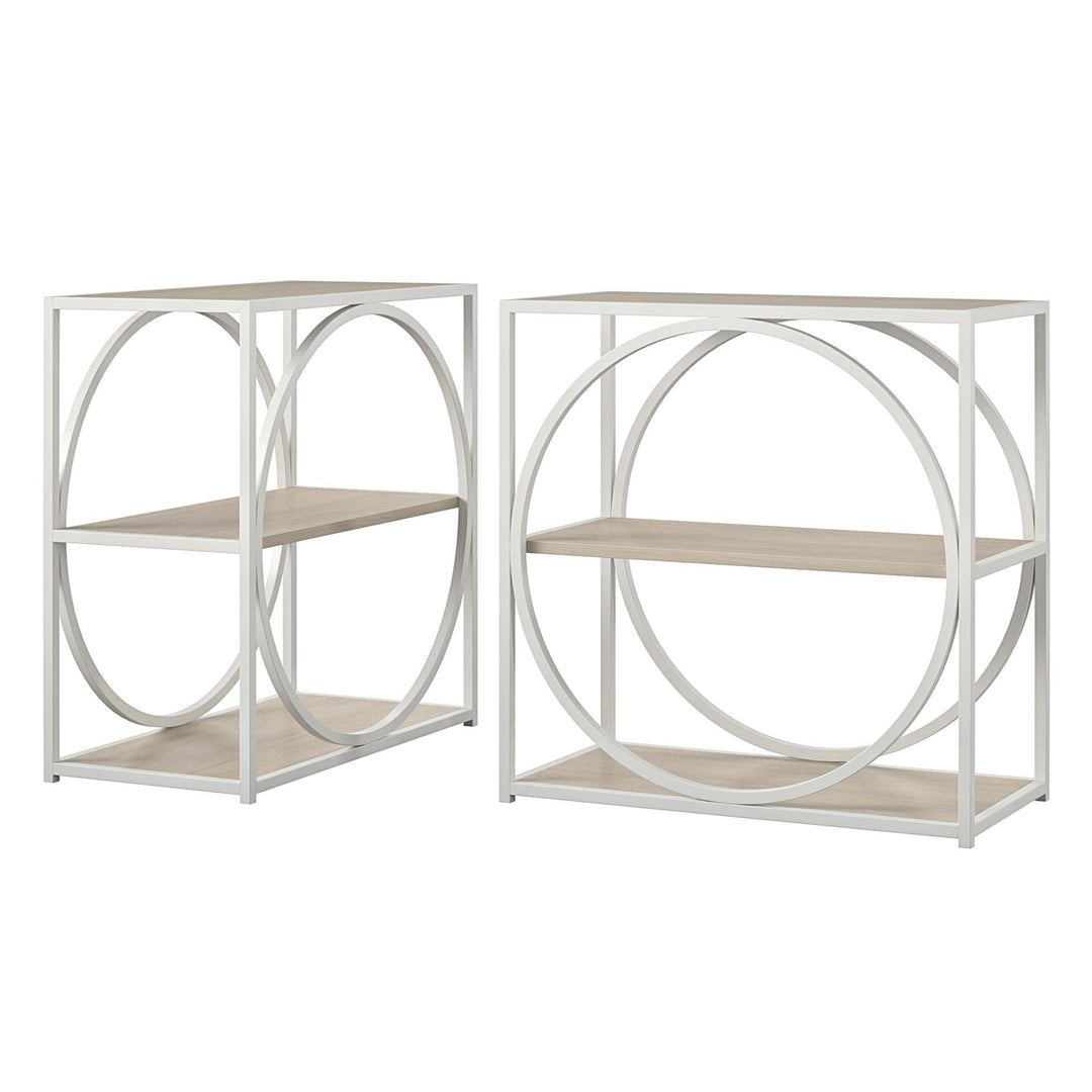 Contemporary 4-shelved accent table - Pale Oak
