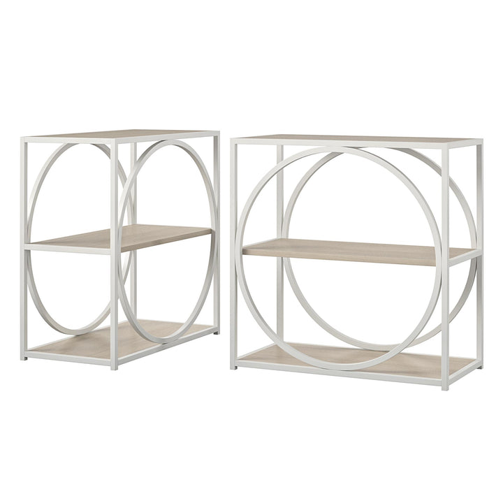 Contemporary 4-shelved accent table - Pale Oak