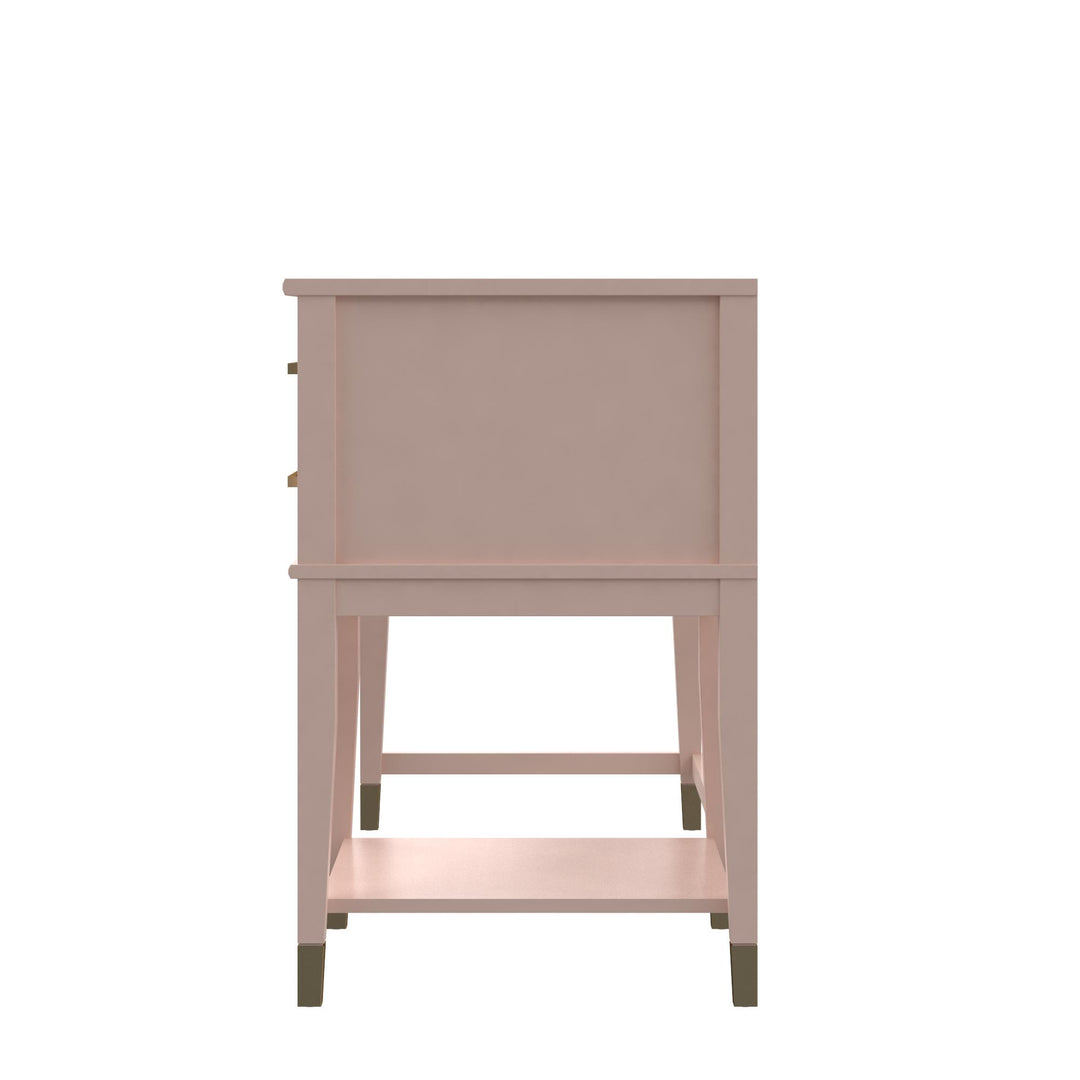 Westerleigh Lift-Top Computer Desk with Gold Accents - Pink
