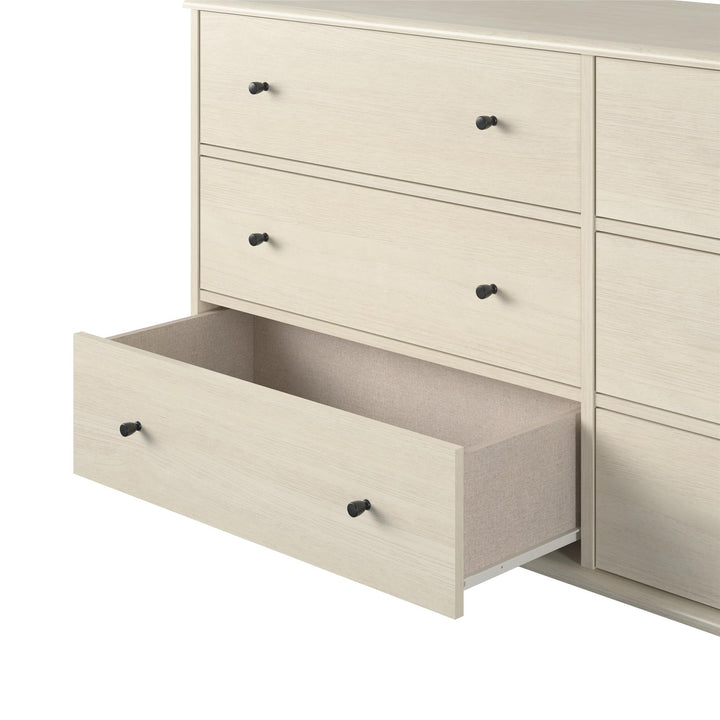 9237339COM - Ivory Oak - 6 Drawer