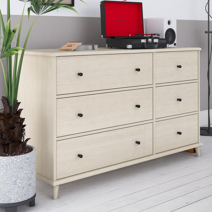 9237339COM - Ivory Oak - 6 Drawer