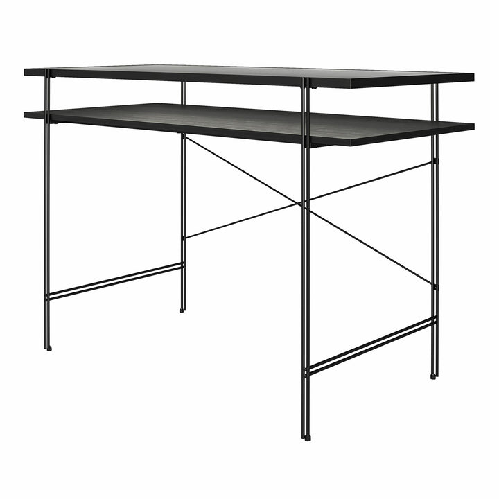 Vance Computer Desk with Woodgrain Finish - Black Oak