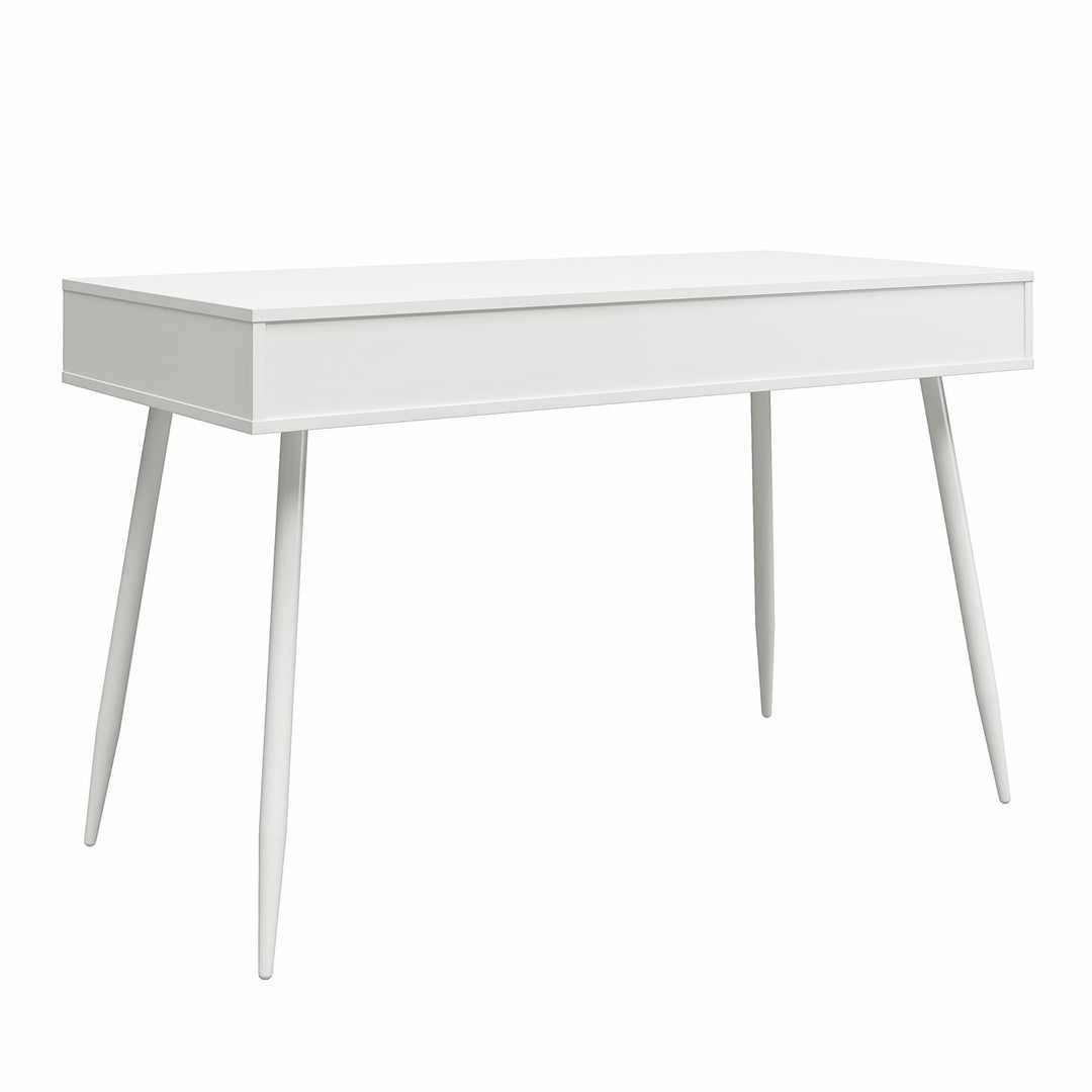 Functional Home Office Desk with Storage - White