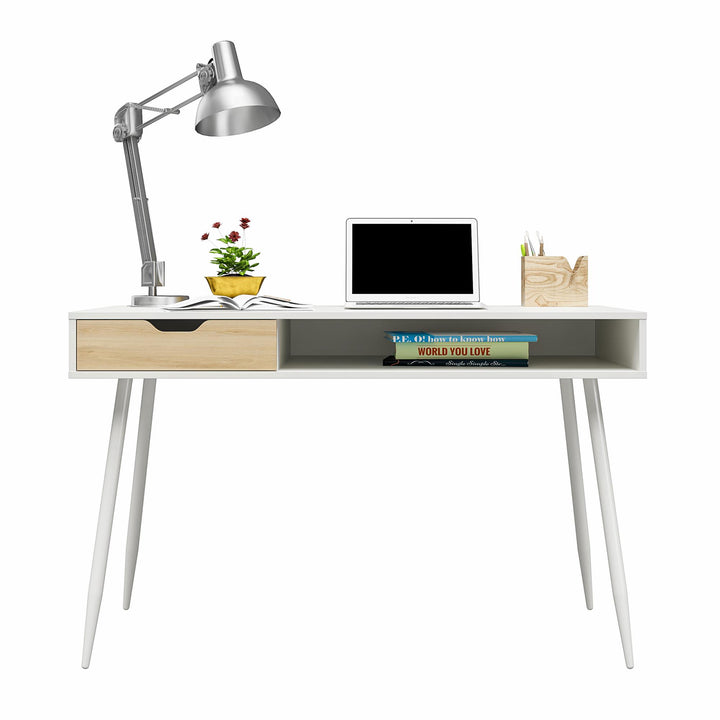Stylish Desk for Small Spaces or Home Offices - White