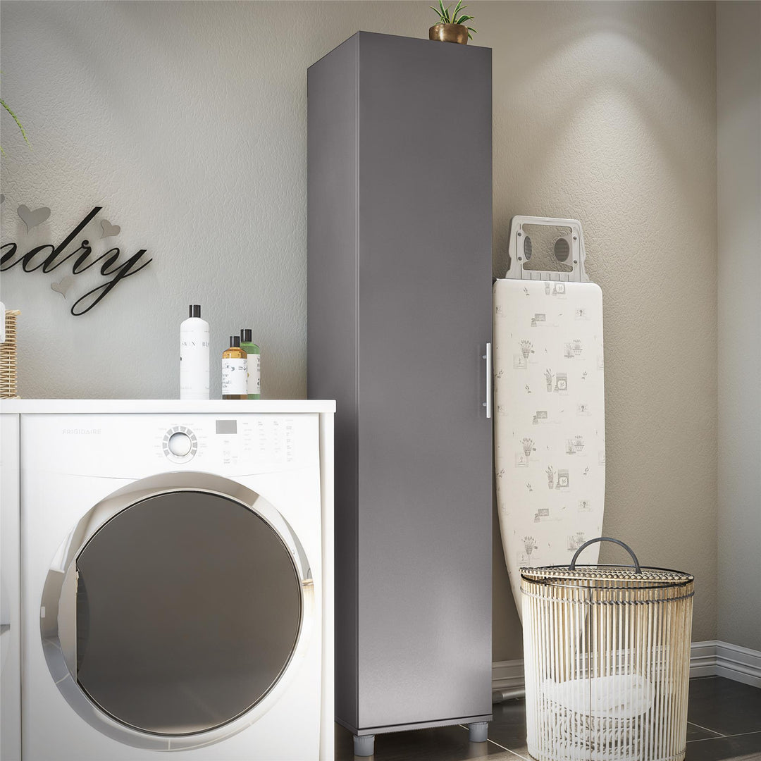 Modern utility cabinet with adjustable shelves -  Graphite Grey