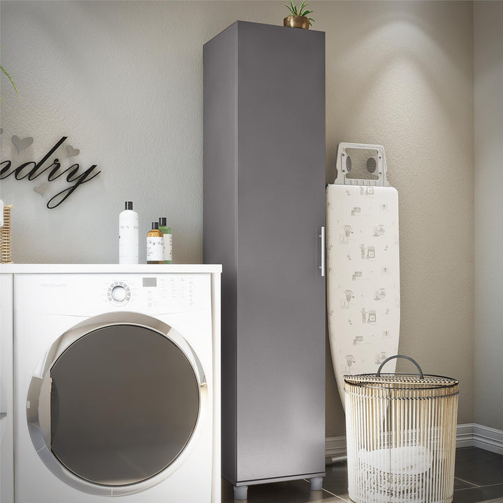 Modern utility cabinet with adjustable shelves -  Graphite Grey