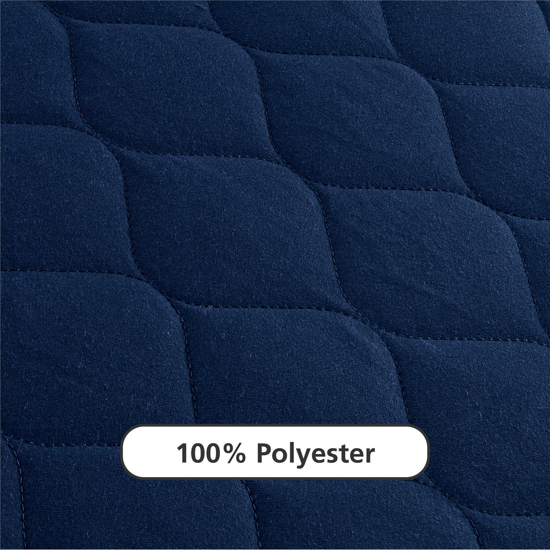 6 Inch Quilted Mattress with Machine Washable Cover - Navy - Full
