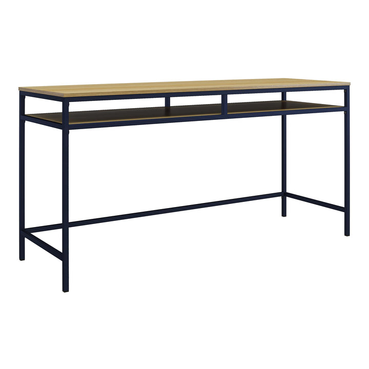 Bentley Computer Desk with Shelf Storage - Navy