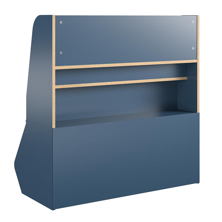 Jocelyn Kids Book and Toy Storage with 3 Shelves and 2 Open Compartments - Navy