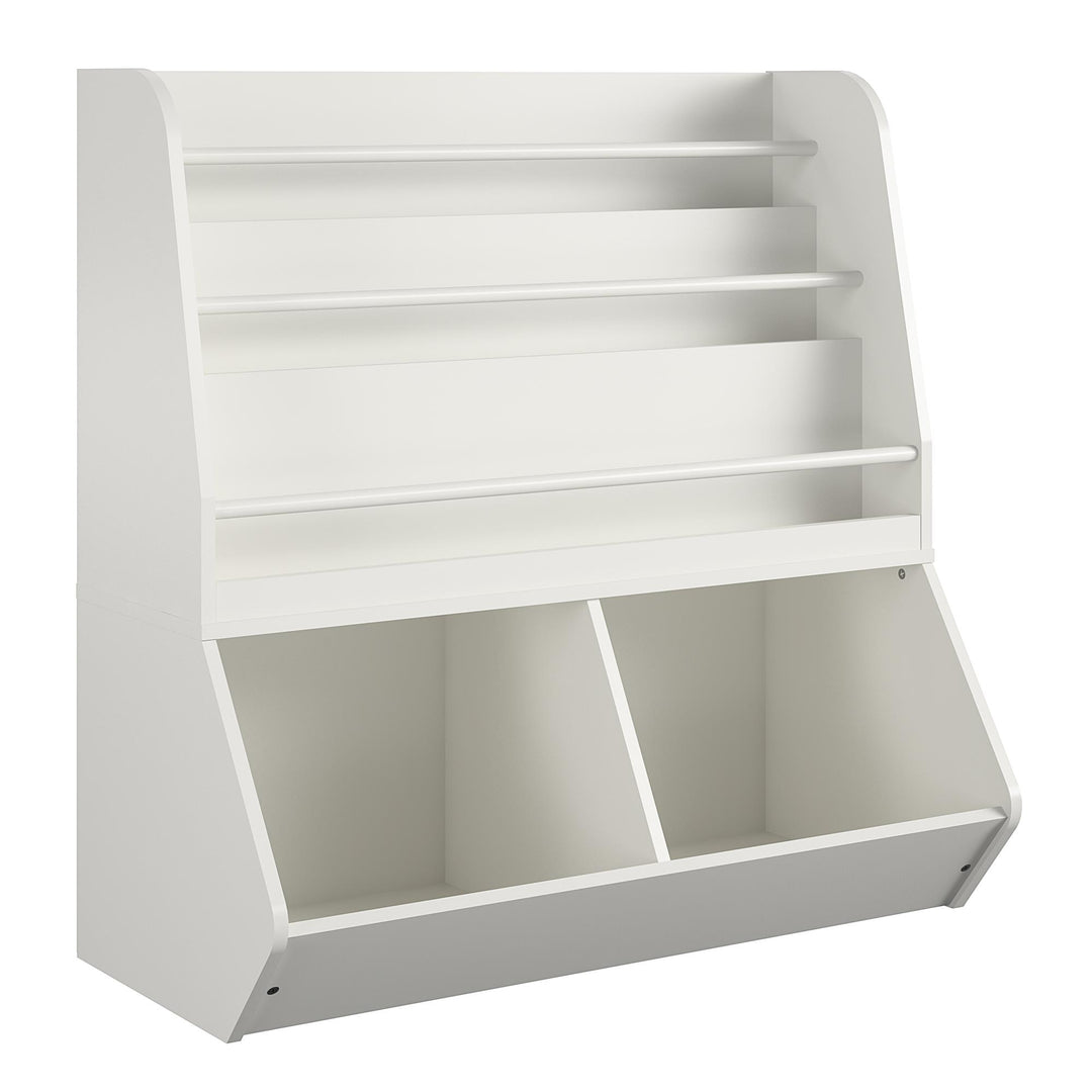 Jocelyn Kids Book and Toy Storage with 3 Shelves and 2 Open Compartments - White