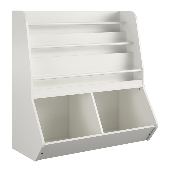 Jocelyn Kids Book and Toy Storage with 3 Shelves and 2 Open Compartments - White