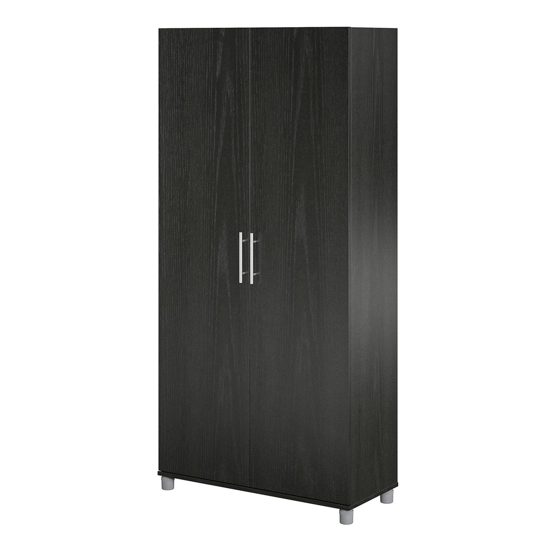Camberly 36 Inch Utility Storage Cabinet - Black Oak