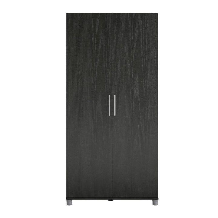 Camberly 36 Inch Utility Storage Cabinet - Black Oak