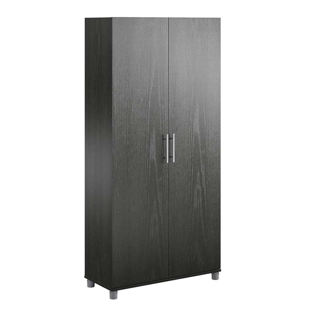 Camberly 36 Inch Utility Storage Cabinet - Black Oak