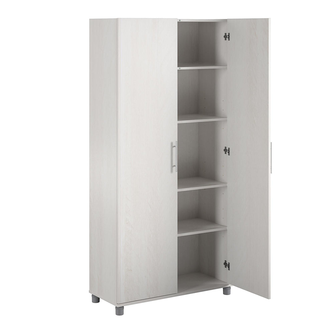 Camberly 36 Inch Utility Storage Cabinet - Ivory Oak