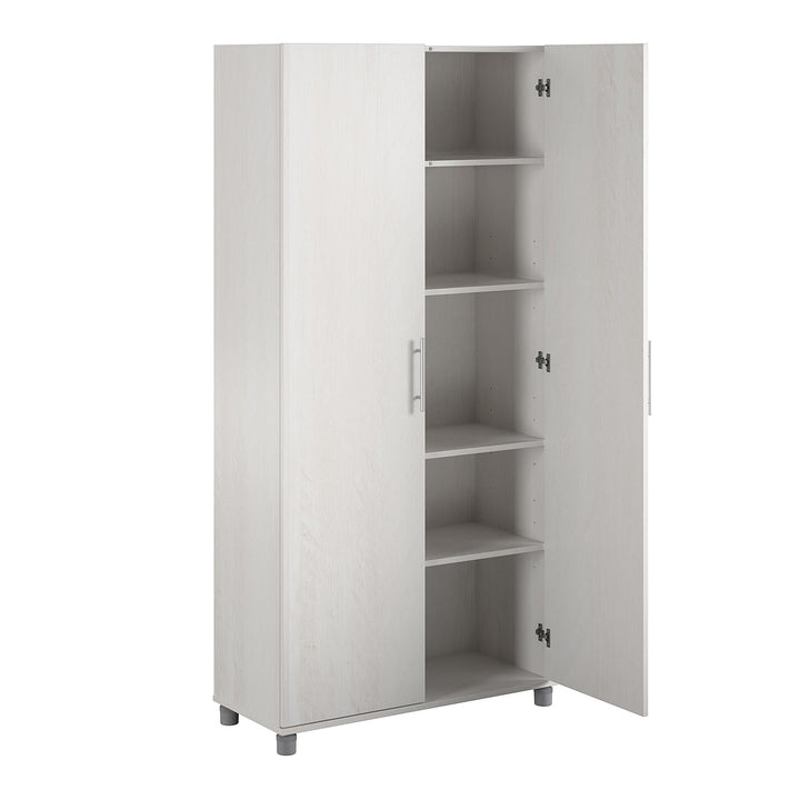 Camberly 36 Inch Utility Storage Cabinet - Ivory Oak