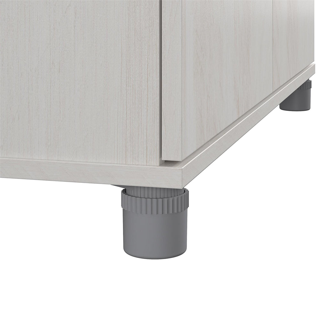 Utility cabinet with adjustable shelves -  Ivory Oak