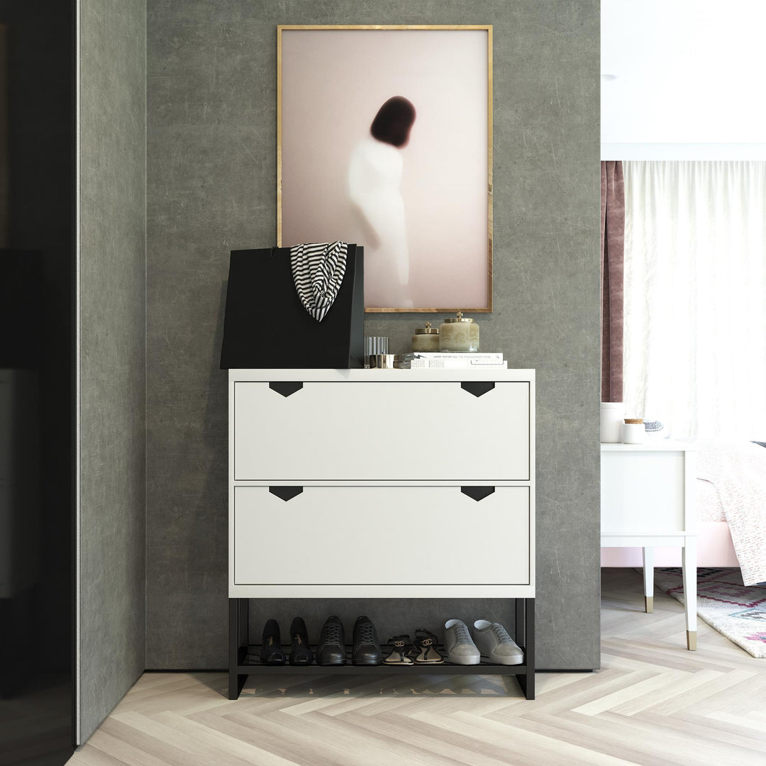 Entryway Furniture with Storage Drawers -  White