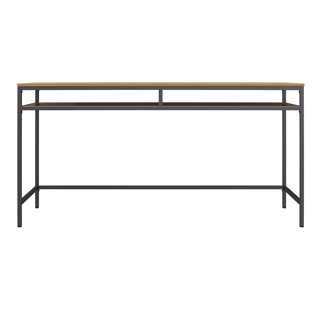 Systembuild Evolution Shadwick Computer Desk, Graphite Gray/Oak - Graphite Grey