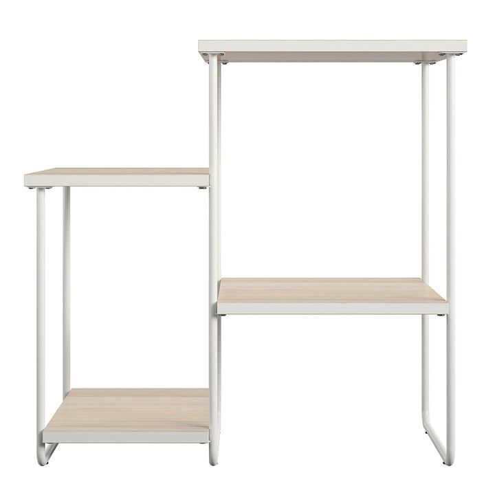 Minimalistic Two-Toned Design with White and Natural Pine Grain - Natural