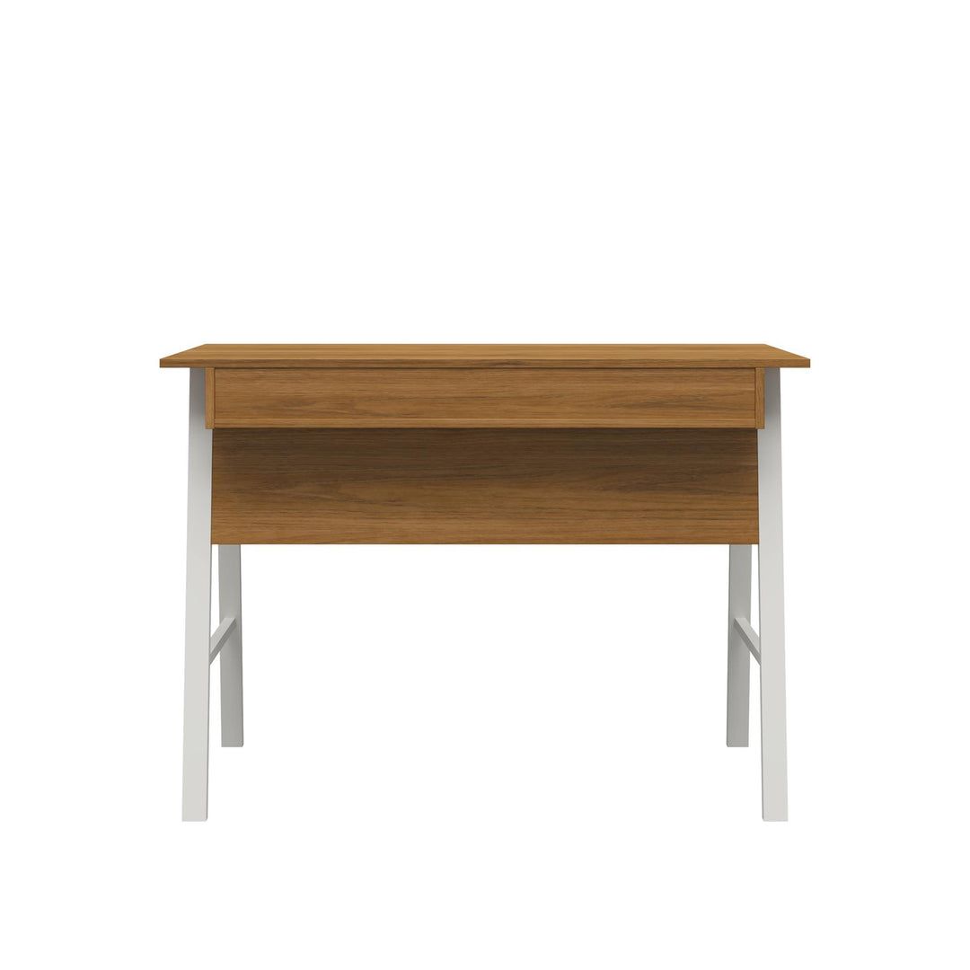 Oxford Computer Desk with Large Pull Out Storage Drawer - Walnut