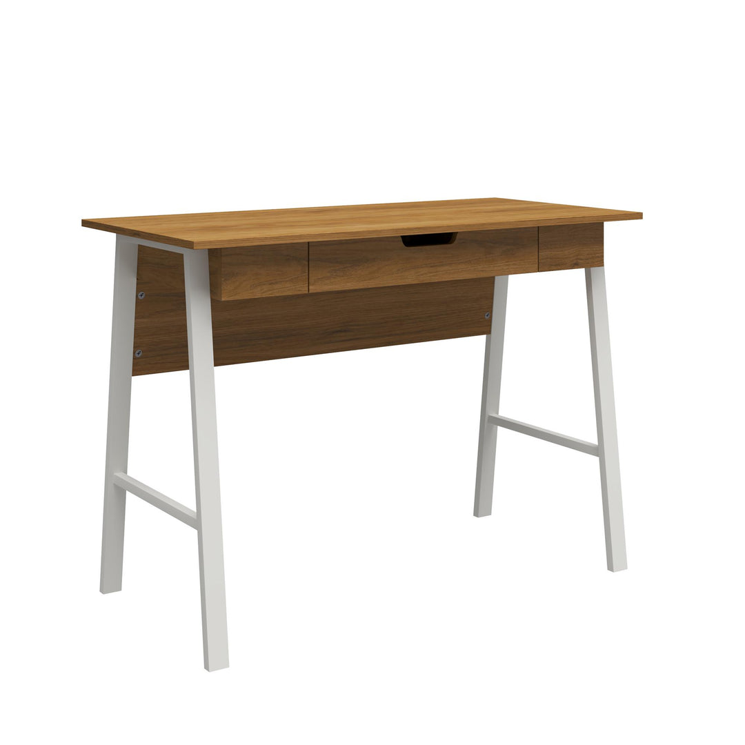 Oxford Computer Desk with Large Pull Out Storage Drawer - Walnut