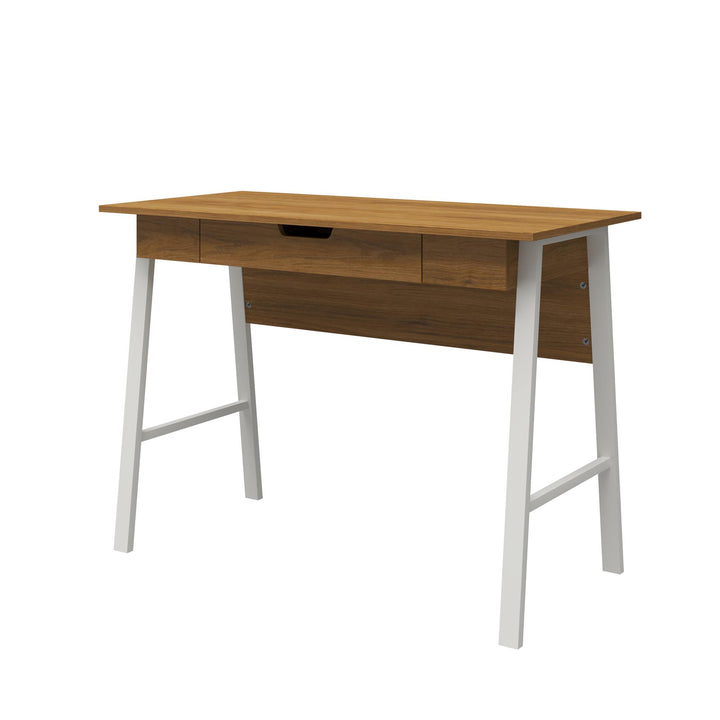 Oxford Computer Desk with Large Pull Out Storage Drawer - Walnut