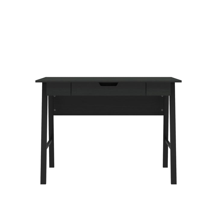 Oxford Computer Desk with Large Pull Out Storage Drawer - Black Oak