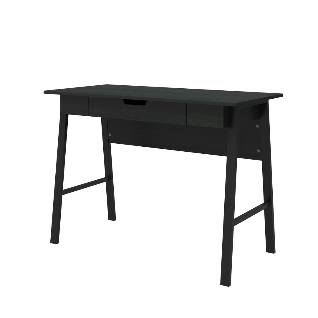 Oxford Computer Desk with Large Pull Out Storage Drawer - Black Oak