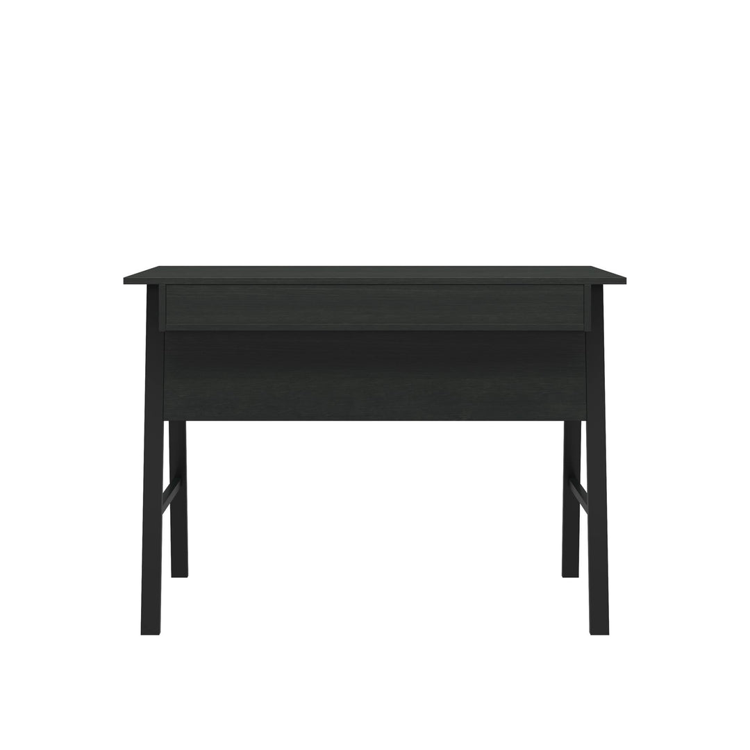 Oxford Computer Desk with Large Pull Out Storage Drawer - Black Oak