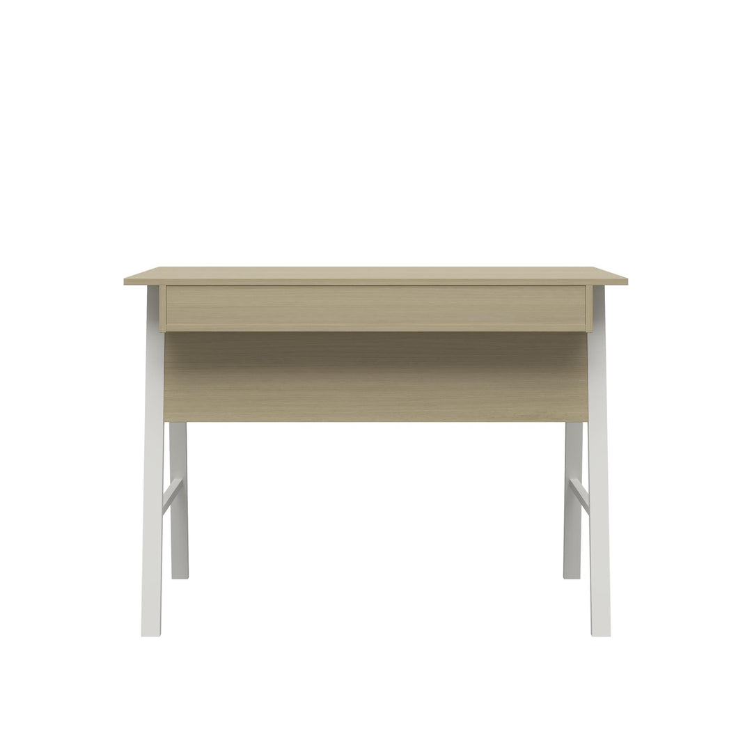 Oxford Computer Desk with Large Pull Out Storage Drawer - Pale Oak