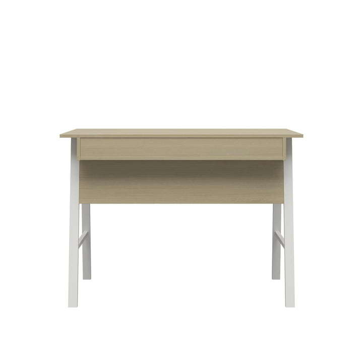 Oxford Computer Desk with Large Pull Out Storage Drawer - Pale Oak