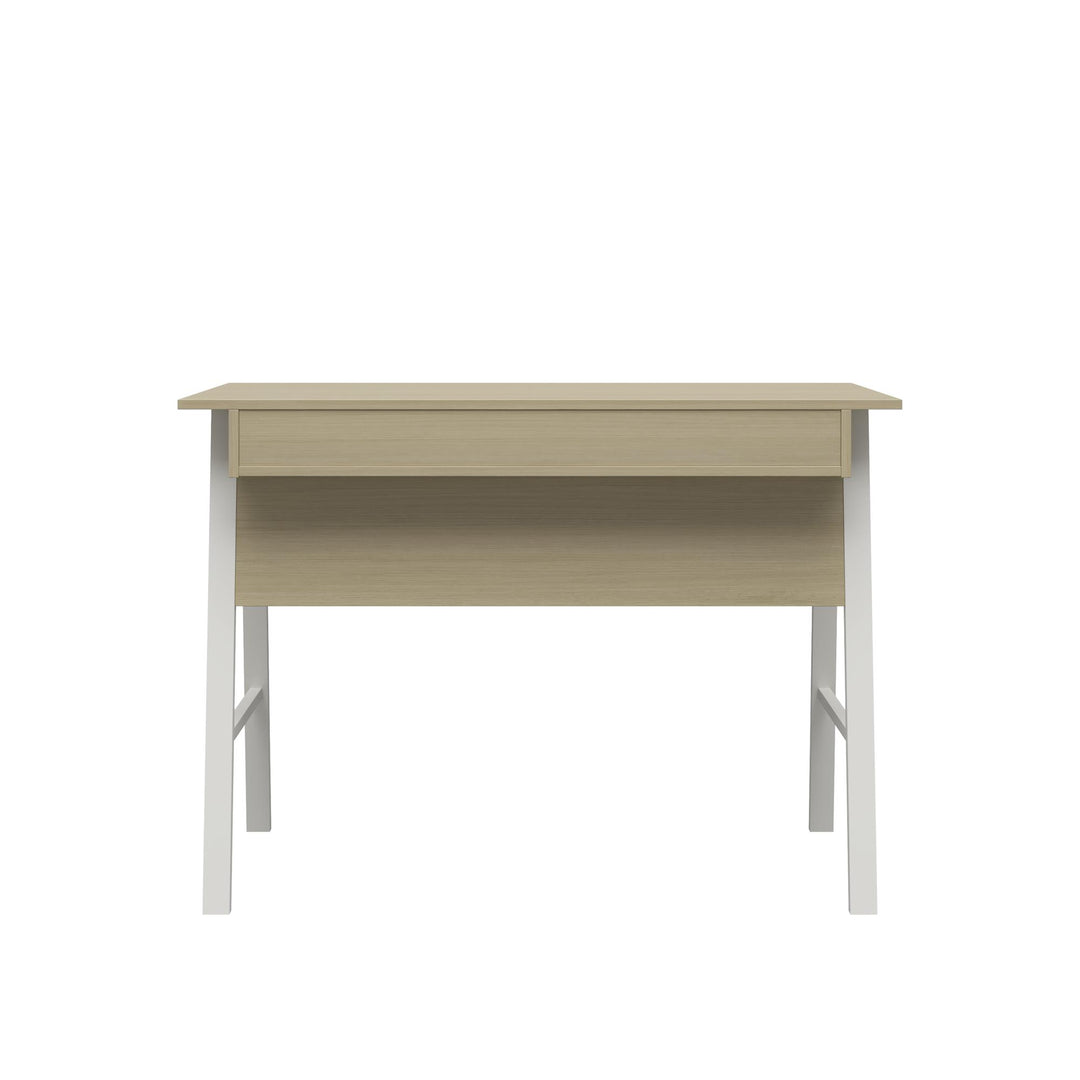 Oxford Computer Desk with Large Pull Out Storage Drawer - Pale Oak