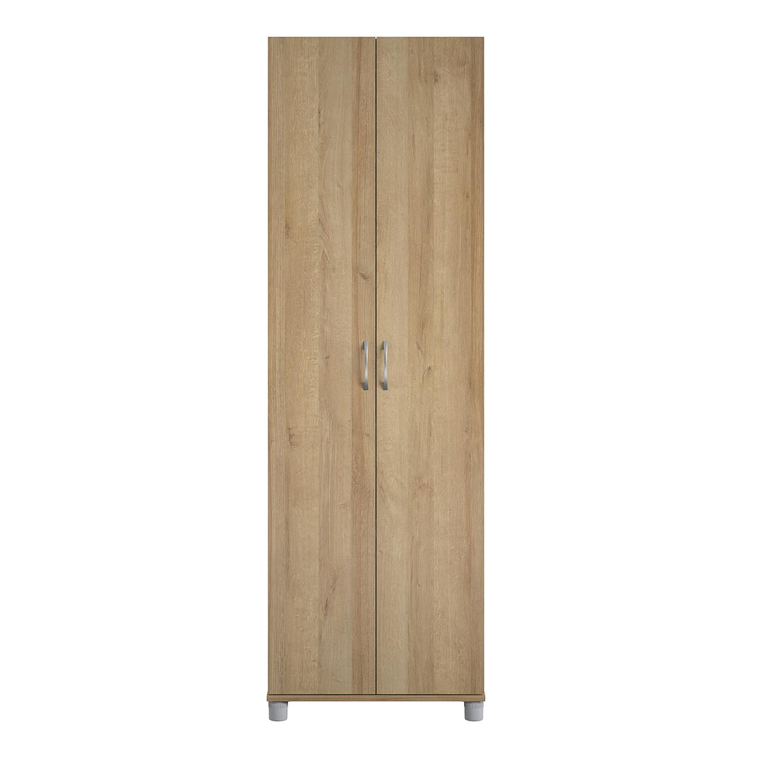 Basin 24 Inch 2 Door Utility Storage Cabinet - Natural