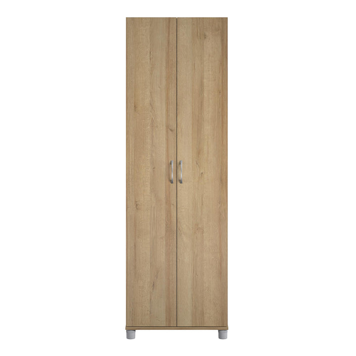 Basin 24 Inch 2 Door Utility Storage Cabinet - Natural