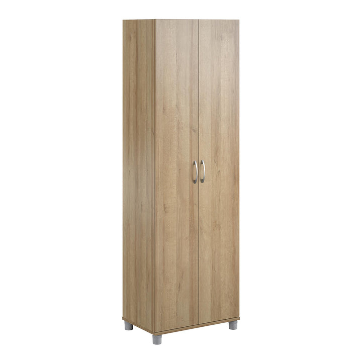 Basin 24 Inch 2 Door Utility Storage Cabinet - Natural