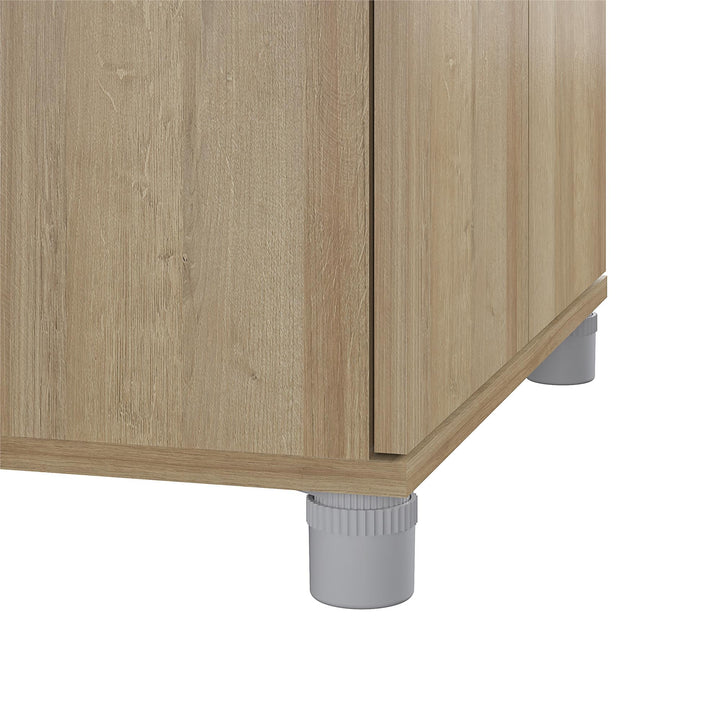 Basin 24 Inch 2 Door Utility Storage Cabinet - Natural