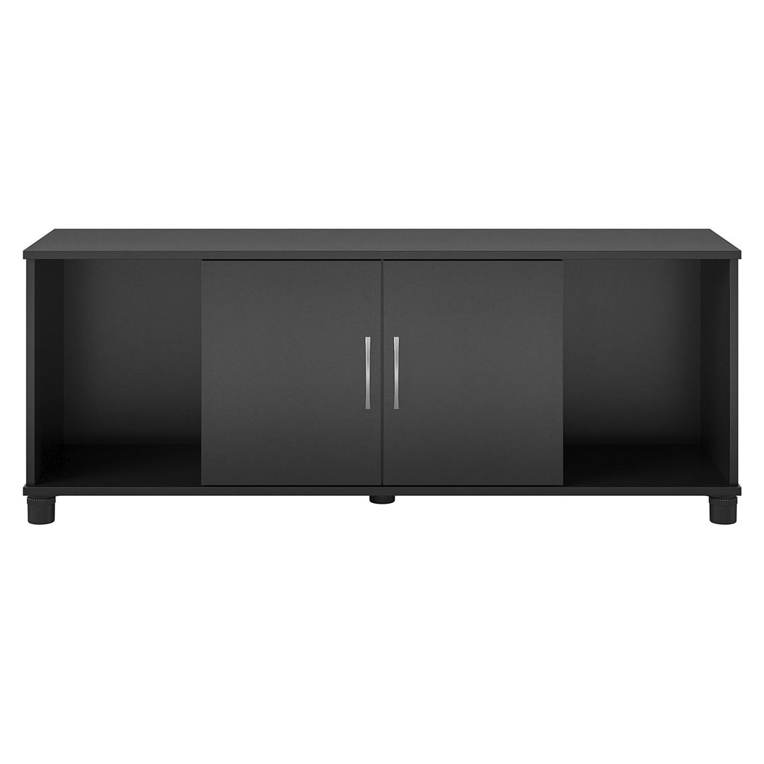 Basin Shoe Storage Bench with Seating Area and Adjustable Feet - Black