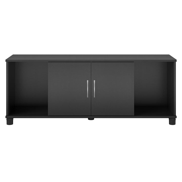 Basin Shoe Storage Bench with Seating Area and Adjustable Feet - Black