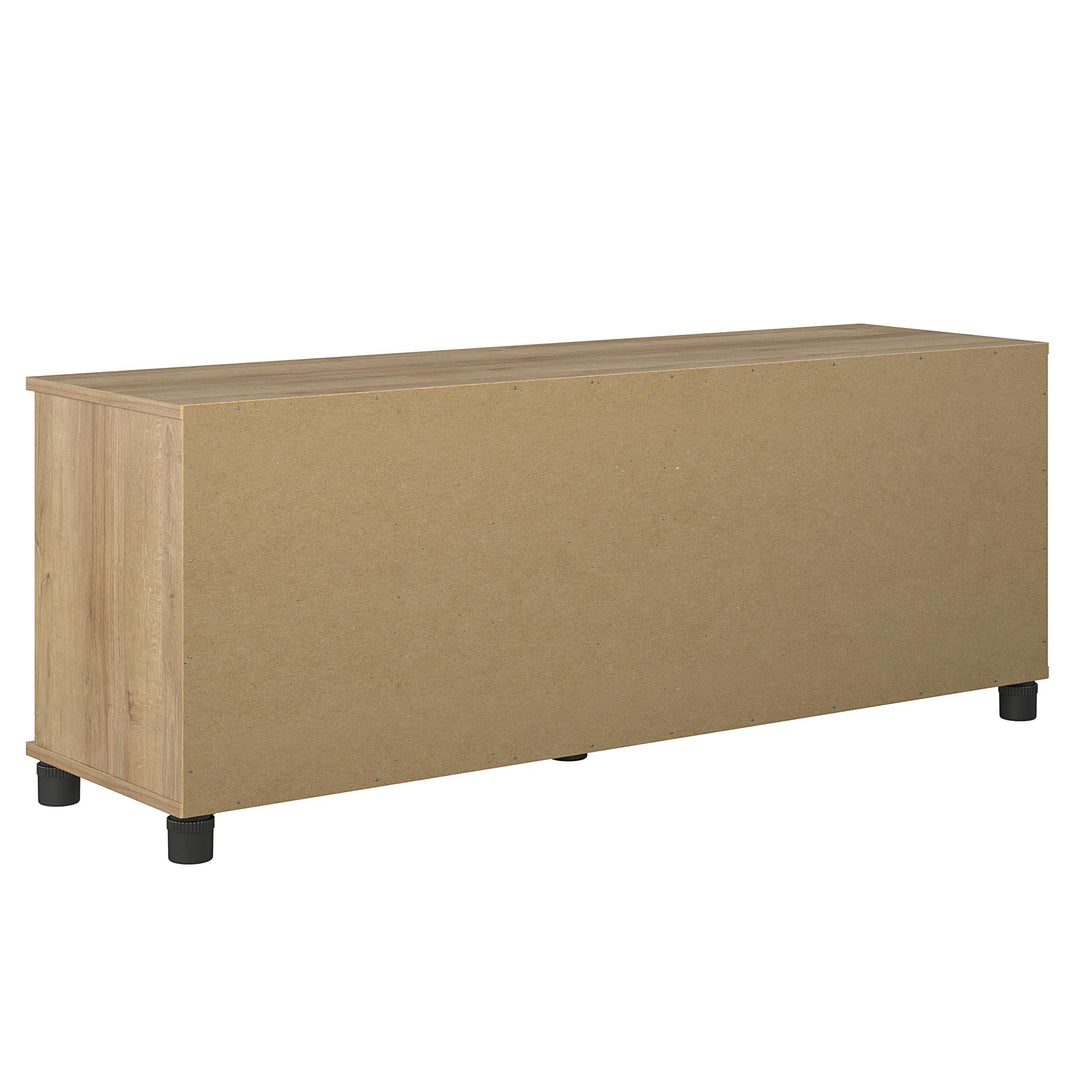Basin Shoe Storage Bench with Seating Area and Adjustable Feet - Natural