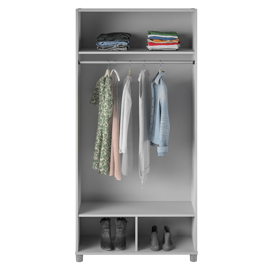 Basin 36" Wide Mudroom Storage Cabinet with Adjustable Shelving - Dove Gray