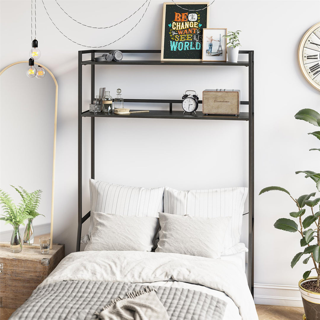 Baylor Over the Bed Storage Organizer - Black Oak