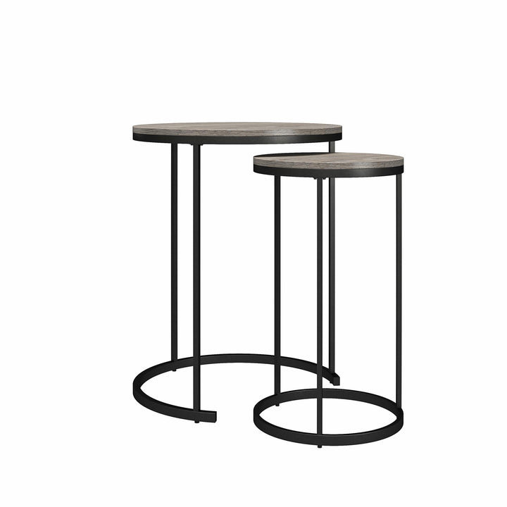 4 Piece Coffee Table and End Table Set -  Gray Oak