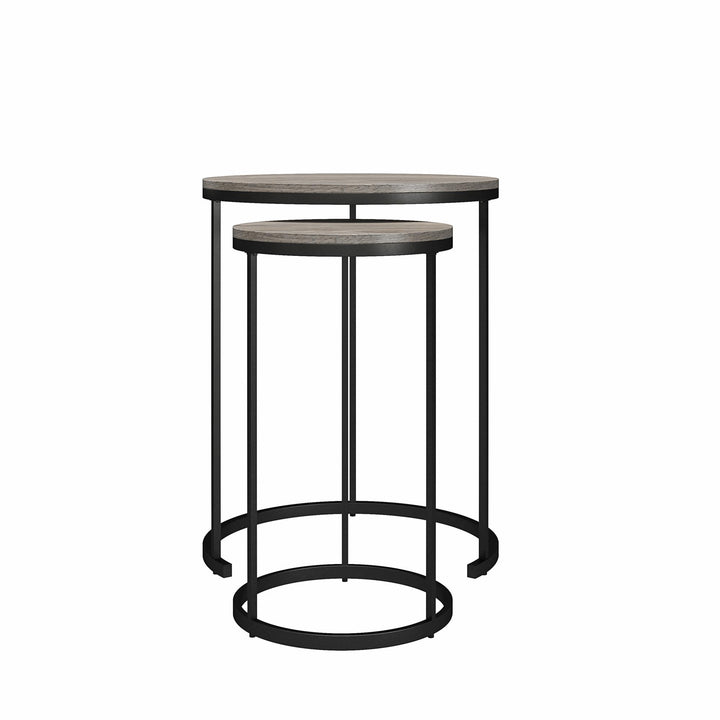 Modern Nesting Coffee and End Table Set -  Gray Oak