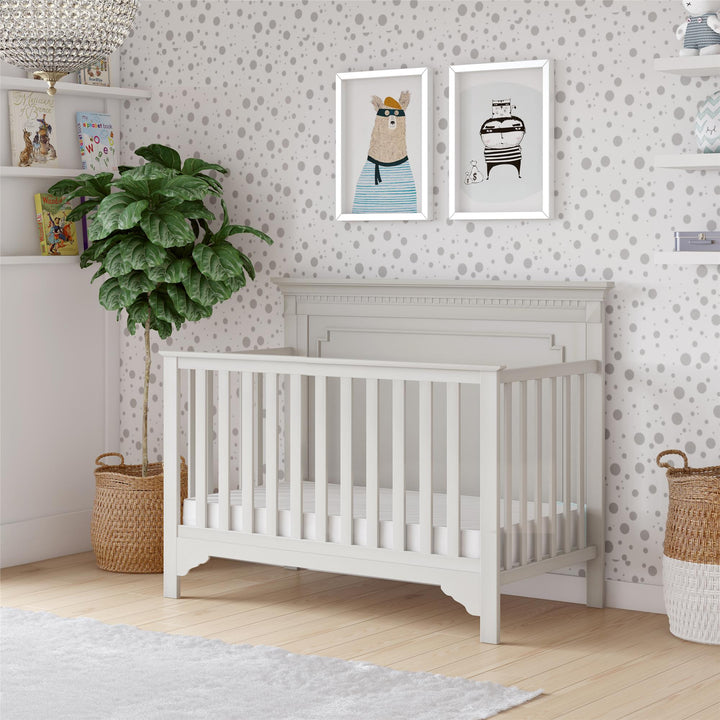 Heavenly Dreams Deluxe Dual 2-in-1 Baby Crib and Toddler Mattress - White - Crib & Toddler Mattress
