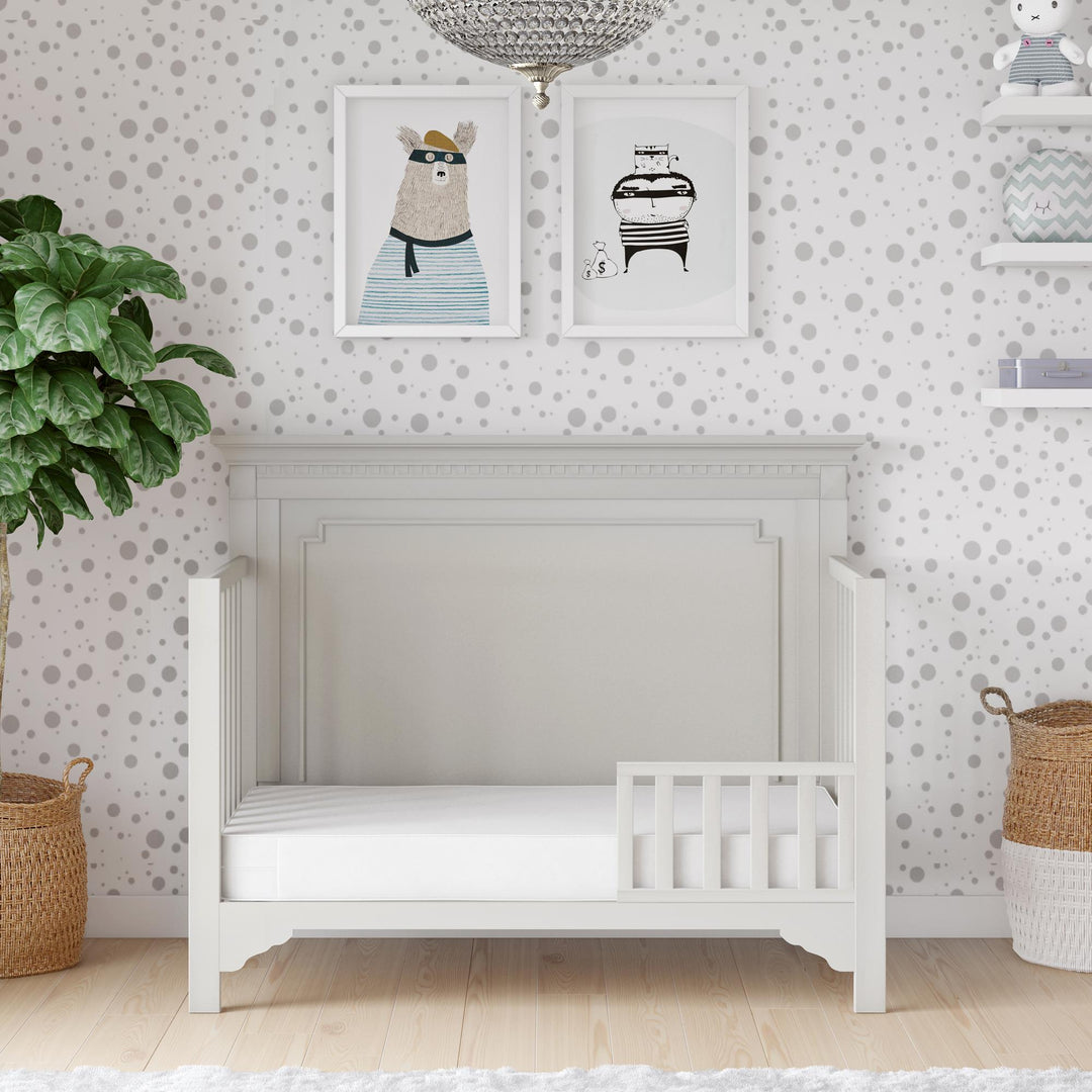 Heavenly Dreams Deluxe Dual 2-in-1 Baby Crib and Toddler Mattress - White - Crib & Toddler Mattress