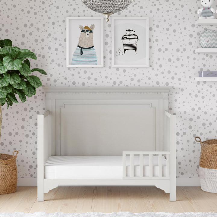 Heavenly Dreams Deluxe Dual 2-in-1 Baby Crib and Toddler Mattress - White - Crib & Toddler Mattress