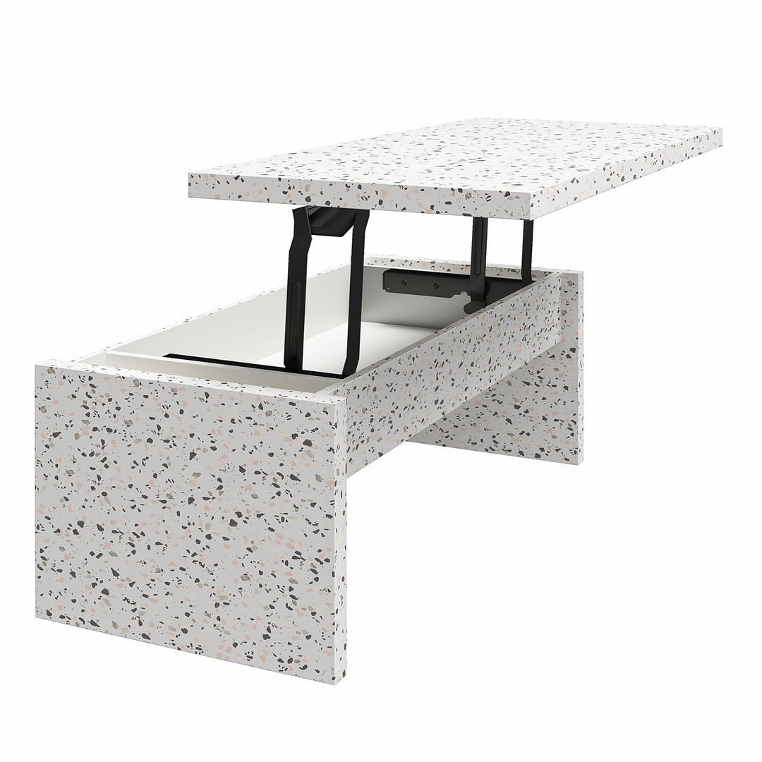 Winston Rectangular Lift Top Coffee Table - Terrazzo